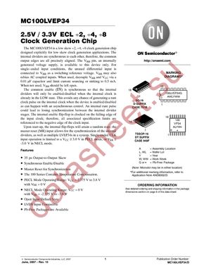 MC100LVEP34DR2 datasheet  